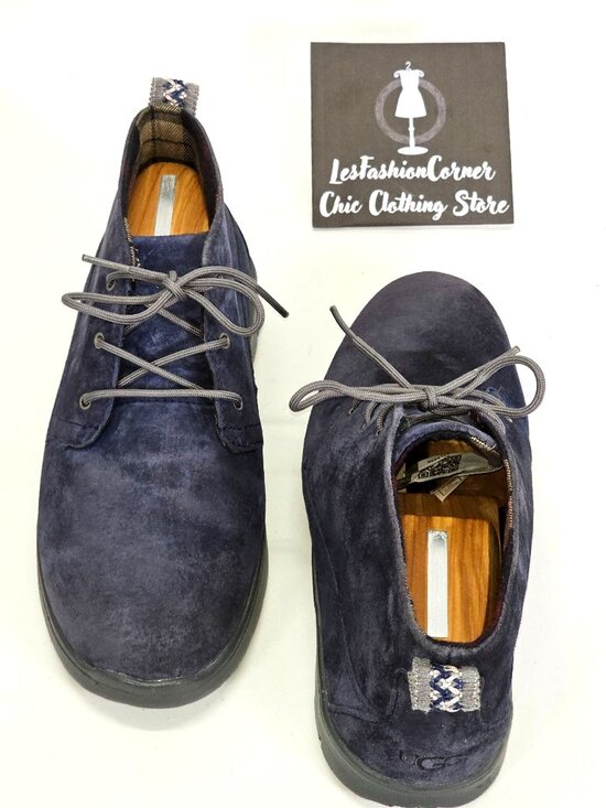 UGG Men\'s Blue Suede Canoe Chukka Treadlite Shoes Ankle Boots Sz 6 Wo\'s 7.5 1744 main image 11